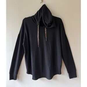 Cable & Gauge Sz S Oversized Black Super Soft Lightweight Hoodie Sweatshirt
